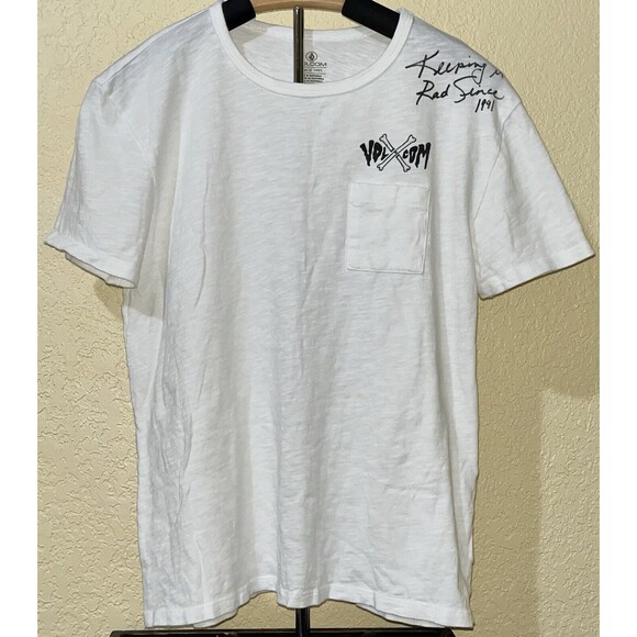 Volcom Other - Volcom T-Shirt Men's Size Small S Short Sleeve Pocket Crew Neck White